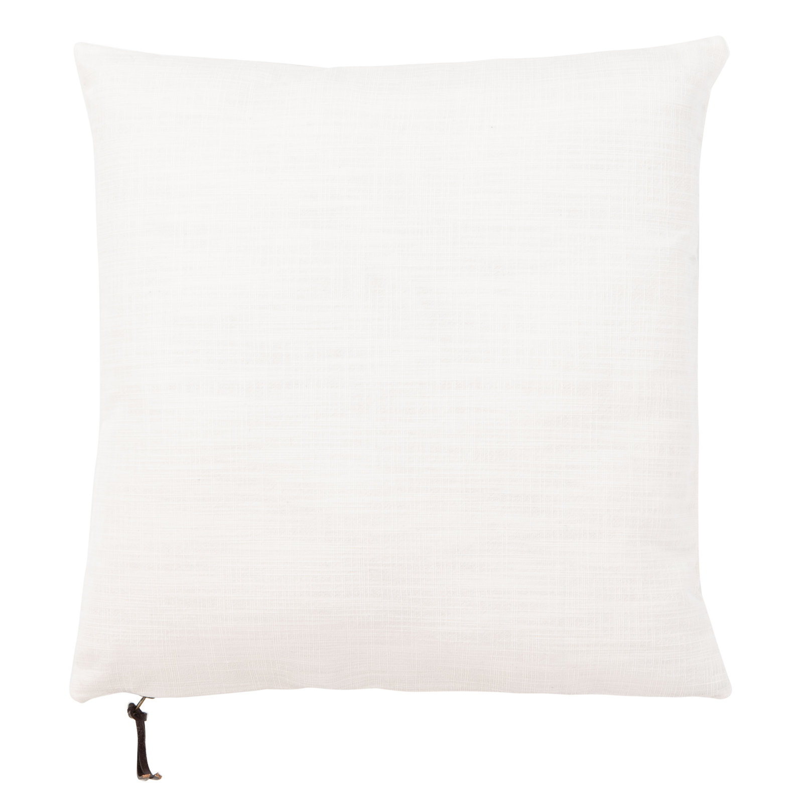 Cale 18" x 18" Cotton Throw Pillow, White