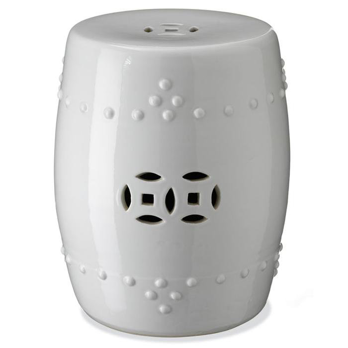 Keating Accent Stool, White