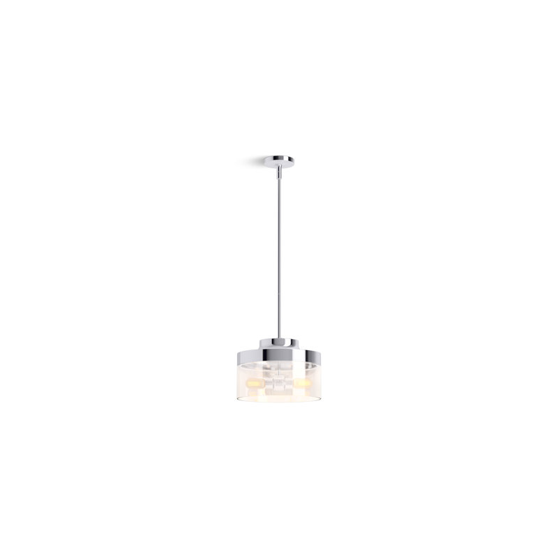 Purist 12-1/2 In. Two-Light Pendant, Polished Chrome