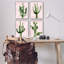 "Bold Pink Desert Cactus Plants Arid Plantation" par Mia Jensen - ensemble de 4 impressions sur toile flottante-75889583-75889584
