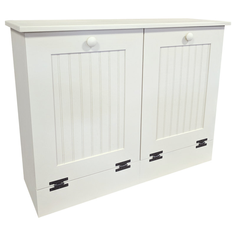 Poubelle multi-compartiments inclinables 13 gallons inclinable, Blanc maison unie