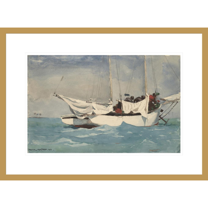«Key West Hahage Anchor» par Winslow Homer, impression giclée sur cadre, H 15,99 po x l 21,75 po