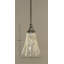 Mini-luminaire suspendu suspendu avec tige en verre cannelé de 5,5 po-24073239-24073244