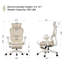 Chaise de travail ergonomique en filet, chaise de bureau à haut dossier avec verrouillage d'inclinaison à 3 niveaux, chaise de travail avec appui-tête et accoudoir et dossier réglables, soutien lombaire et tabouret de pieds rétractable-275571889-272643886