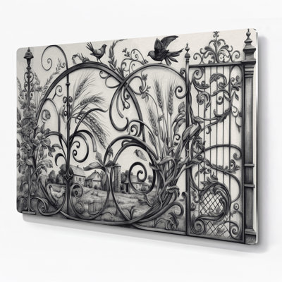 Farm Wrought Iron Gray Metal Wall Art