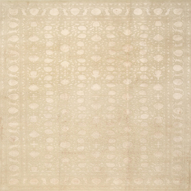 Tapis ivoire traditionnel Popplestone, Carré 3 pi