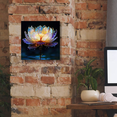  'Glass Lotus Glow' by Ann Klee Canvas Wall Art, 12" x 12"