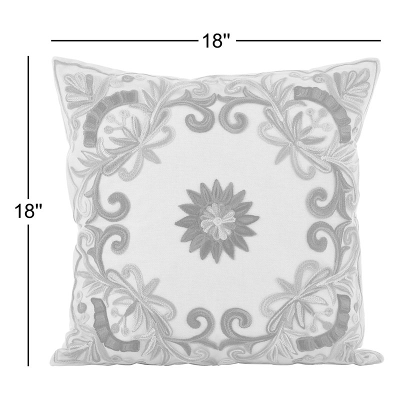 Coussin décoratif en coton Kreutzer, Vert / Jaune
