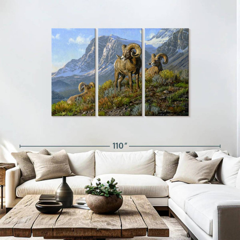 Rams, 48" H x 74" W