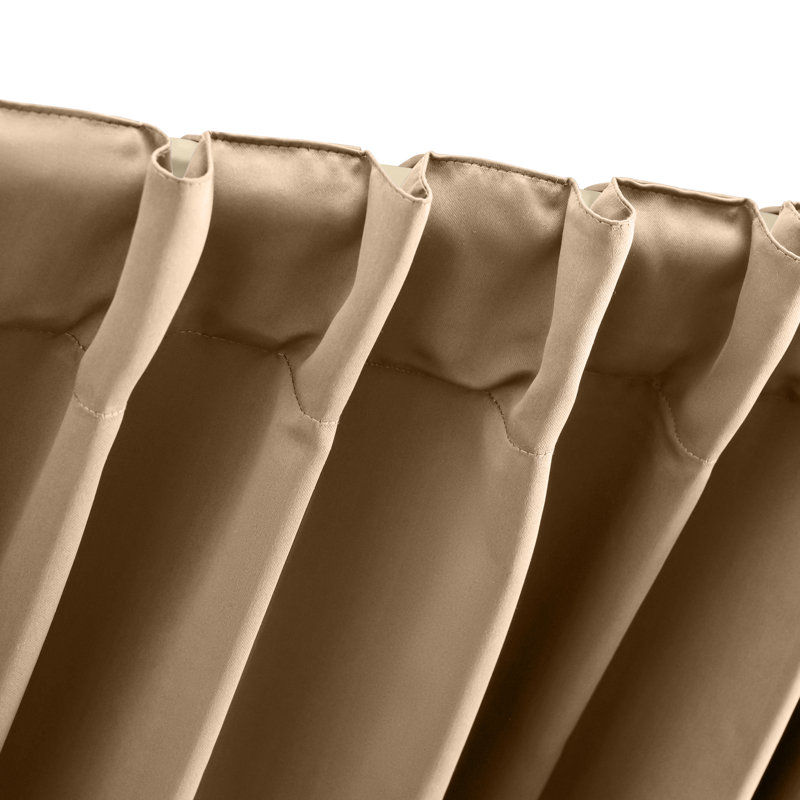Beretta Blackout Curtain Single Panel, Sand