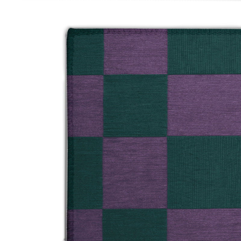 Tapis d'intérieur et d'extérieur à carreaux bleu, Rectangle 4pi x 6 pi
