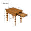 Table de bout en bois massif avec tiroir, table de bout étroite et facile à assembler pour le salon, naturel-1947820230