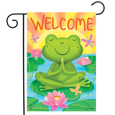 Drapeau de jardin Peaceful Frog
