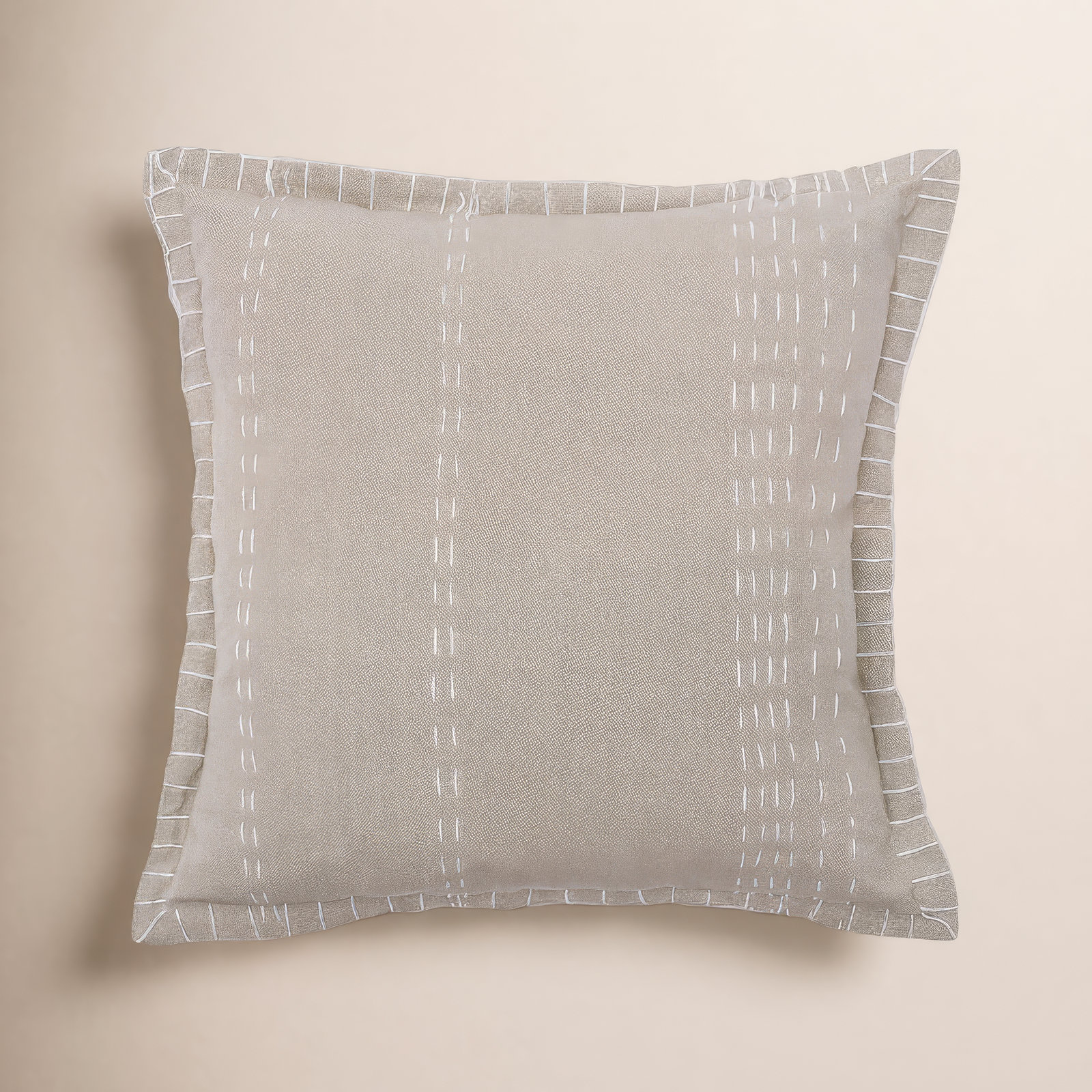 Roseville 20" x 20" Cotton Throw Pillow, Dune