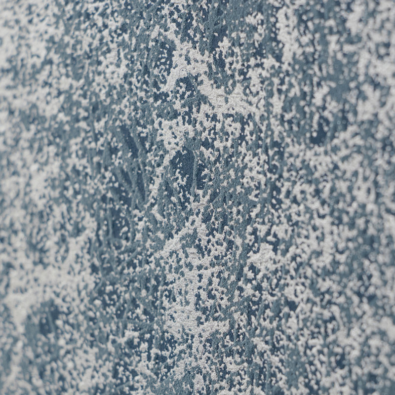 Slow Living Metallic Abstract Texture Wallpaper Roll, Night Blue