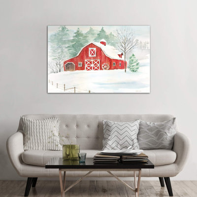 Winter Farmhouse by Cynthia Coulter - Print on Canvas