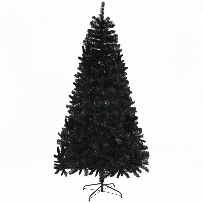 Arbre de Noël artificiel, Noir, H 7,4 po