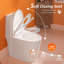 Toilette compacte monobloc allongée 12 po avec siège confortable ADA, hauteur 17,1 po, chasse double 1,1 / 1,6 GPF et carte 1000 g, conception compacte (siège inclus)-107232116