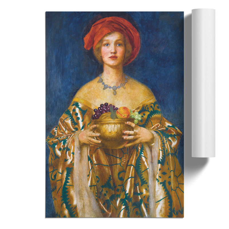 The Golden Bowl by Frank Cowper Cadogan - No Frame Painting, 59cm H x 42cm W x 0.1cm D