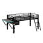 Lit mezzanine avec bureau Gaming, DEL