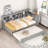 Dumbarton Erby Wood Bookcase Storage Bed with Trundle,Storage Shelf and USB Charging Ports-708367277-708367274