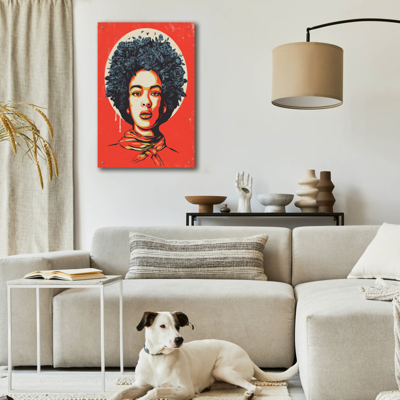 Art mural en verre épique «Flower Power» par Balazs Solti, 24 po x 36 po, H 36 po x l 24 po