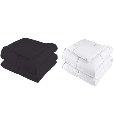 Ensemble de 2 édredons en duvet synthétique, édredon en microfibre ultra doux et literie légère et hypoallergénique toutes saisons