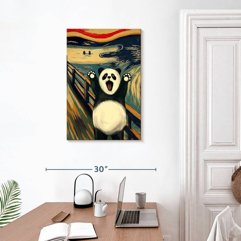 Brampt The Scream With Panda, 30" H x 20" W