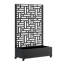 Mobile Metal Planters 47 Inch Modern Privacy Trellis For Patio Garden