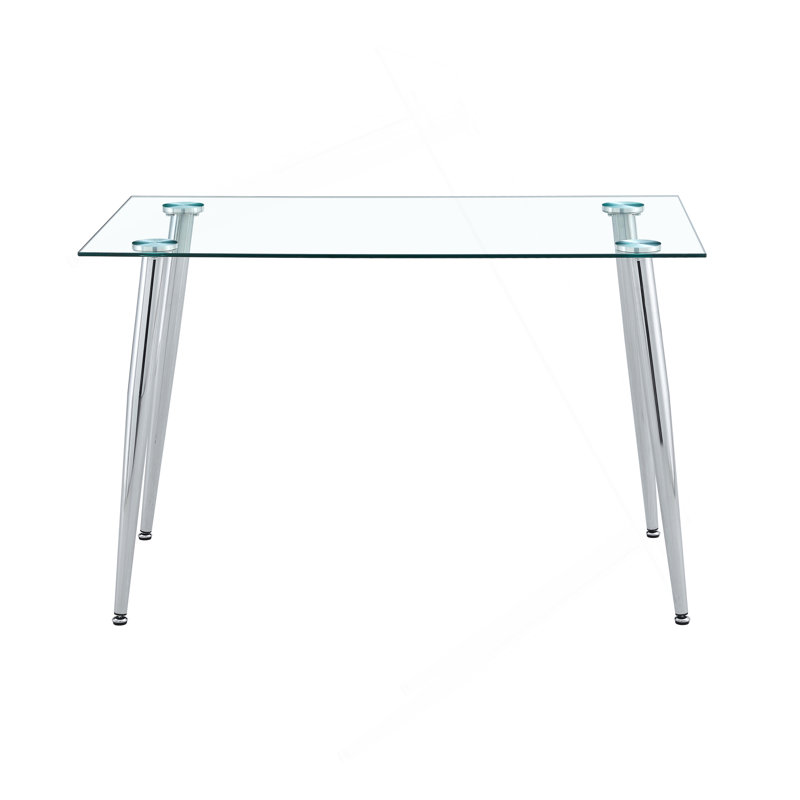 PIED DE TABLE POUR GT-02, Argent / transparent