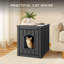 Maison pour chat d'extérieur, abri pour chat en plastique PP résistant aux intempéries pour l'intérieur et l'extérieur - noir-1210863127