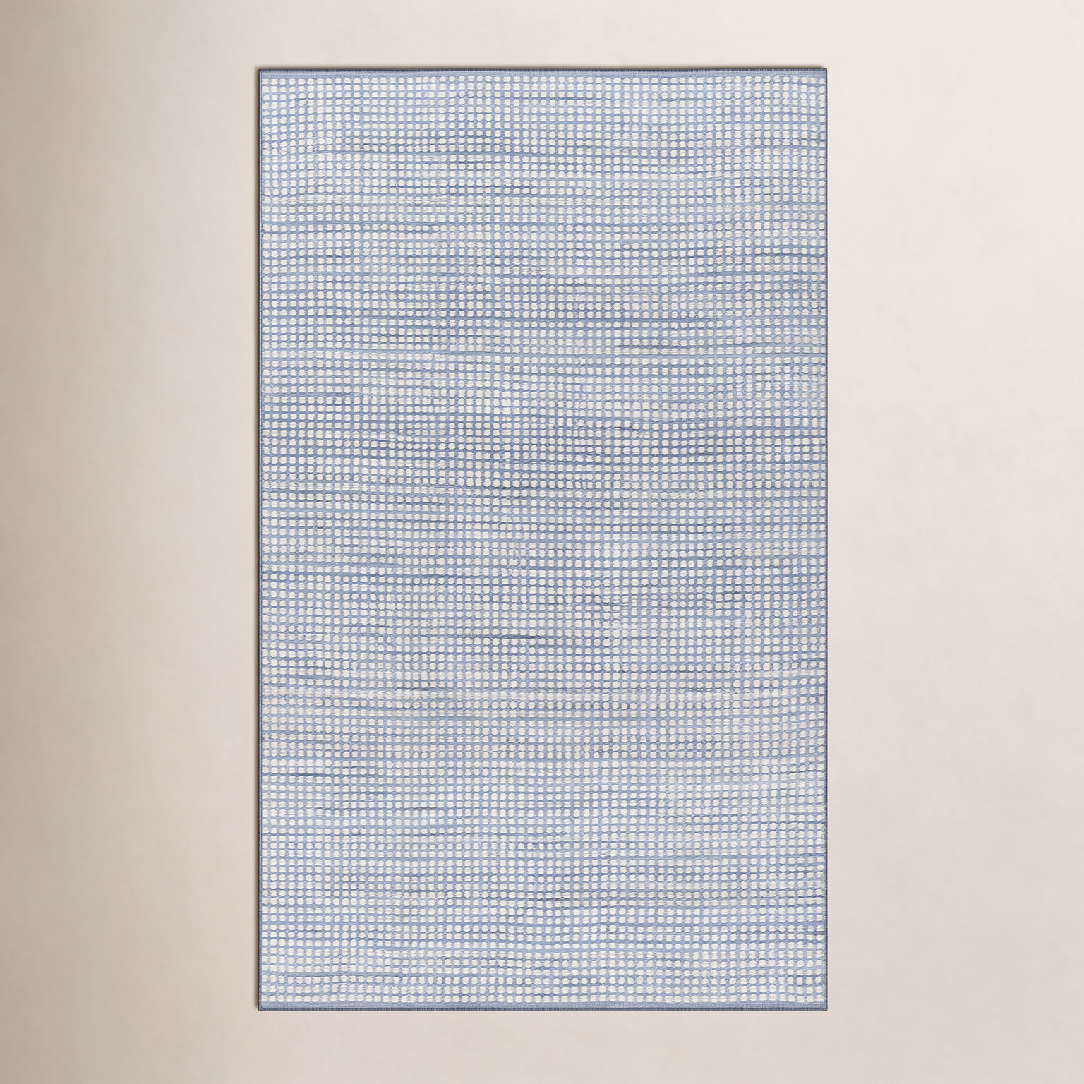 Acerra Blue Hand-Woven Geometric Outdoor Rug, Rectangle 5' x 7'6"