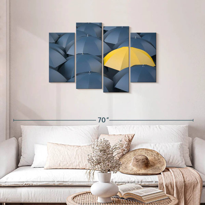 Kerner Unique Yellow Umbrella, 27" H x 43" W