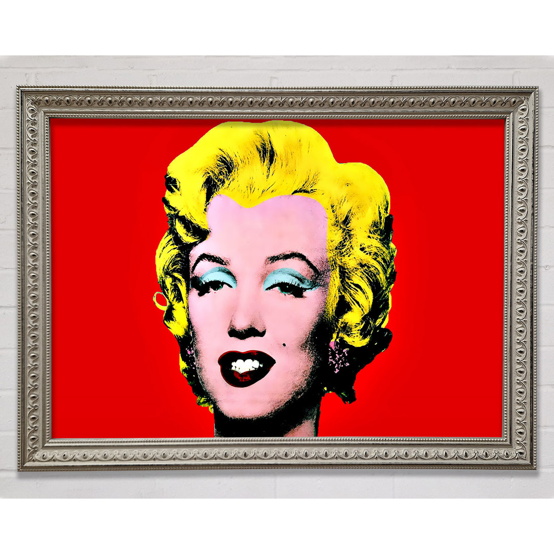 Marilyn Monroe Rot - Einzelner Bilderrahmen Kunstdrucke