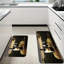 Ensemble de 2 tapis de cuisine à imprimé tonneau de vin pour la cuisine et la cave à vin, brun et beige