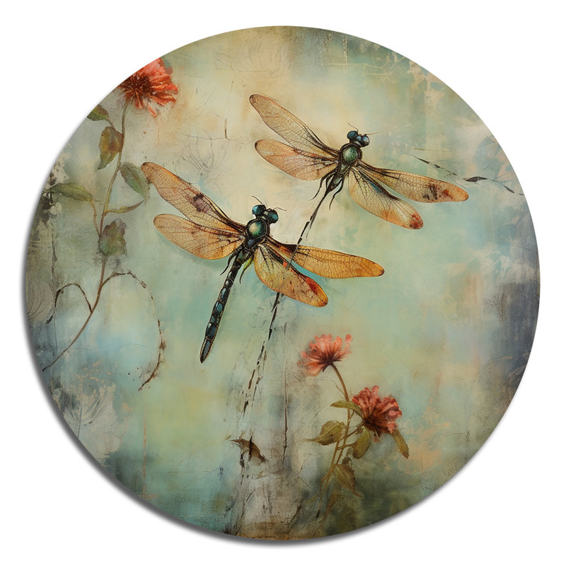 Newdale - animaux, art rond en métal, H 16 po x l 16 po