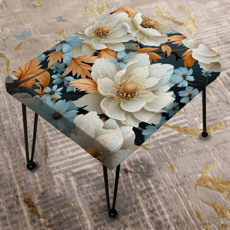 Repose-pieds Industrial Ivory Fusion Floral I - Floral