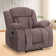 Manual Soft Chenille Fabric Reclining Chair with Heated and Massage Functions