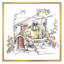 «Vintage Europe Old View Vintage», peinture sur toile encadrée