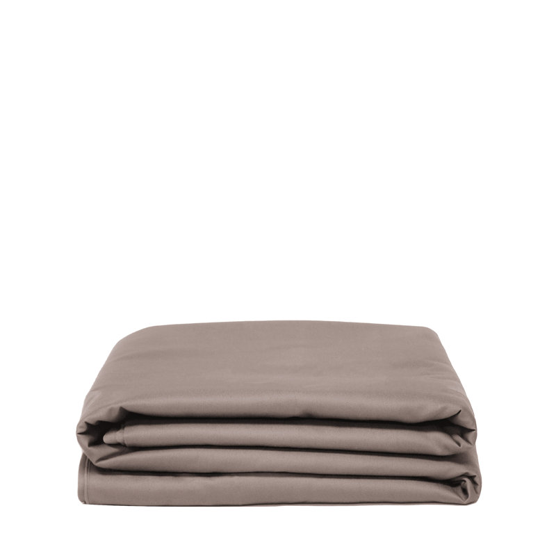 Cotton Percale Duvet Cover, Double Duvet Cover, Dune