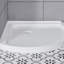 Ensemble de douche rond transparent 40 po avec base de douche et mur OVE Decors Breeze-1942507164