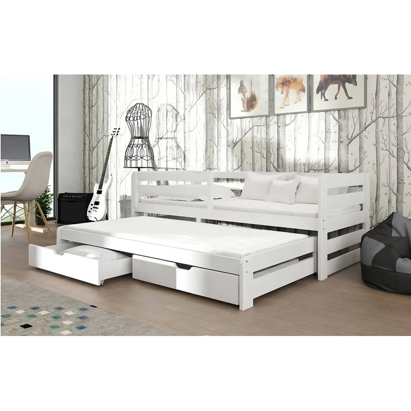 Levin Solid Wood UK Small Single - DE 75 X 190 Cm with Trundle