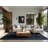 Soft Plush Esquibel Hanukkah Modern & Contemporary Abstract Area Rug in Gray – Navy Binding-1915074099