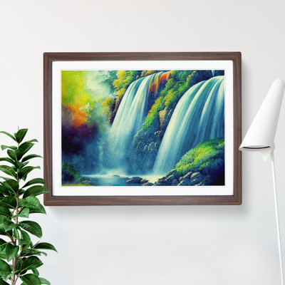 Watercolour Waterfall - Single Picture Frame Print