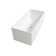 59” x 28.7” Freestanding Acrylic Soaking Bathtub, Alcove Back to Wall or Corner Ractangular  Tub