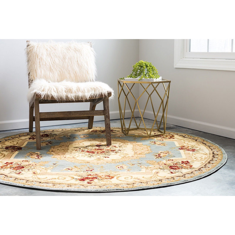 Gangemi Oriental Indoor Rug, Round 6'