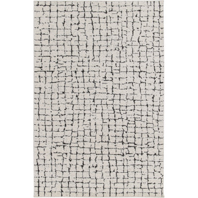 Machine Woven Rug, Blocks, Cream