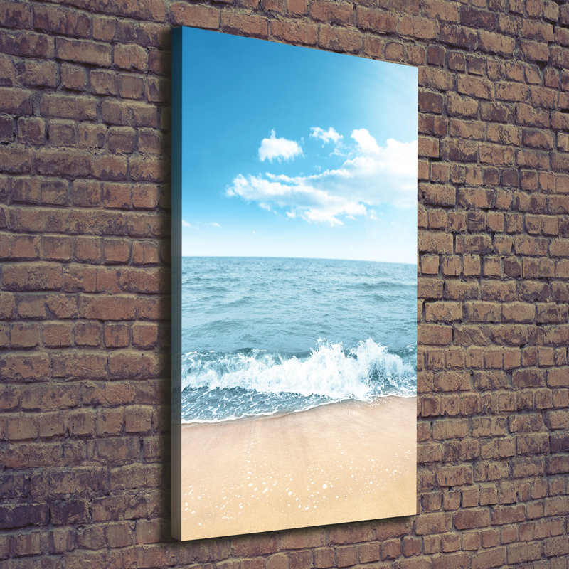 Beach And Sea - Wrapped Canvas Print