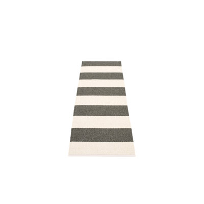 Bob Striped Area Rug in Black/Beige