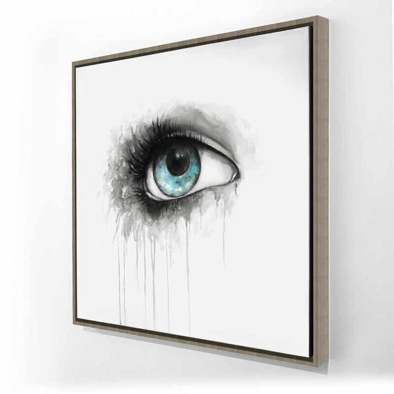Toile à l'aquarelle Blue Eye | Décoration de chambre à coucher | Art encadré